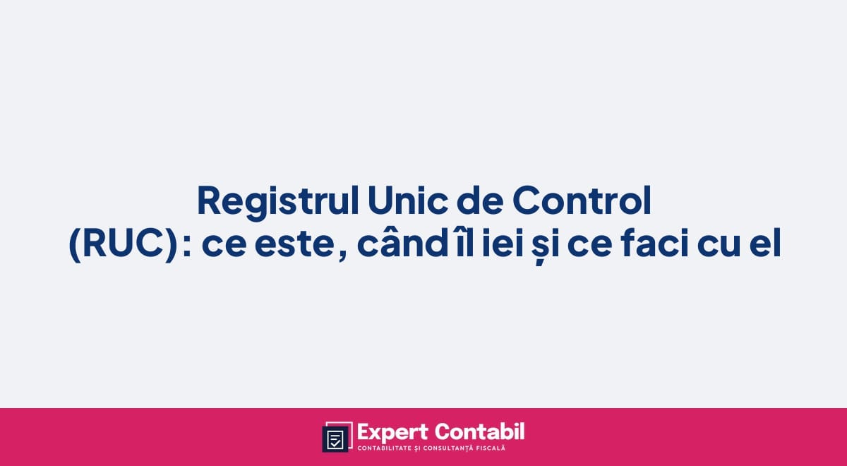 Registrul Unic de Control (RUC): ce este, când îl iei și ce faci cu el